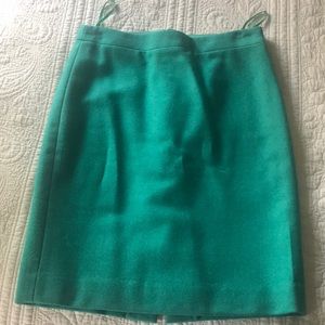 Kelly green pencil skirt from j crew factory